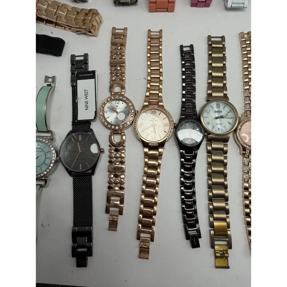 Mixed Brands Ladies Watches ALL‎ METAL Lot Of 25 For Parts Repair
